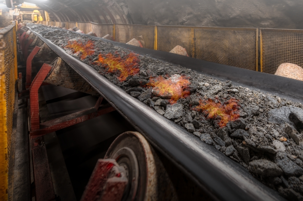 Fire resistant conveyor belt application